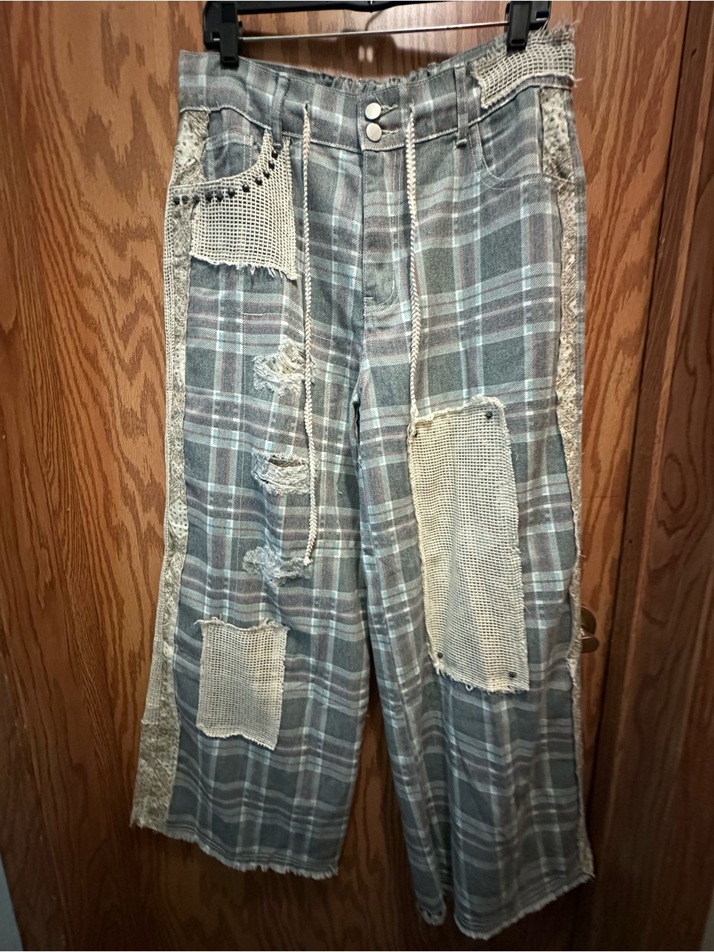 NWOT POL Wide Leg Plaid Pants